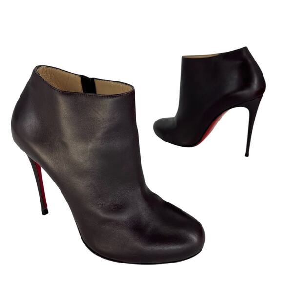 Christian Louboutin Bellissima 100MM Leather Ankle Booties - Picture 1 of 16